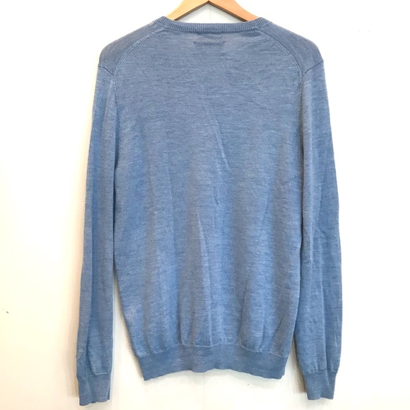 🌟 Joseph Abboud Merino Wool Blue Sweater 🌟 - Picture 4 of 5